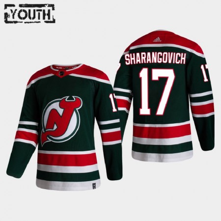 Camisola New Jersey Devils Yegor Sharangovich 17 2020-21 Reverse Retro Authentic - Criança